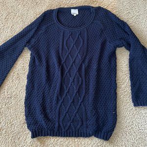 Navy Blue Fall Knit Sweater